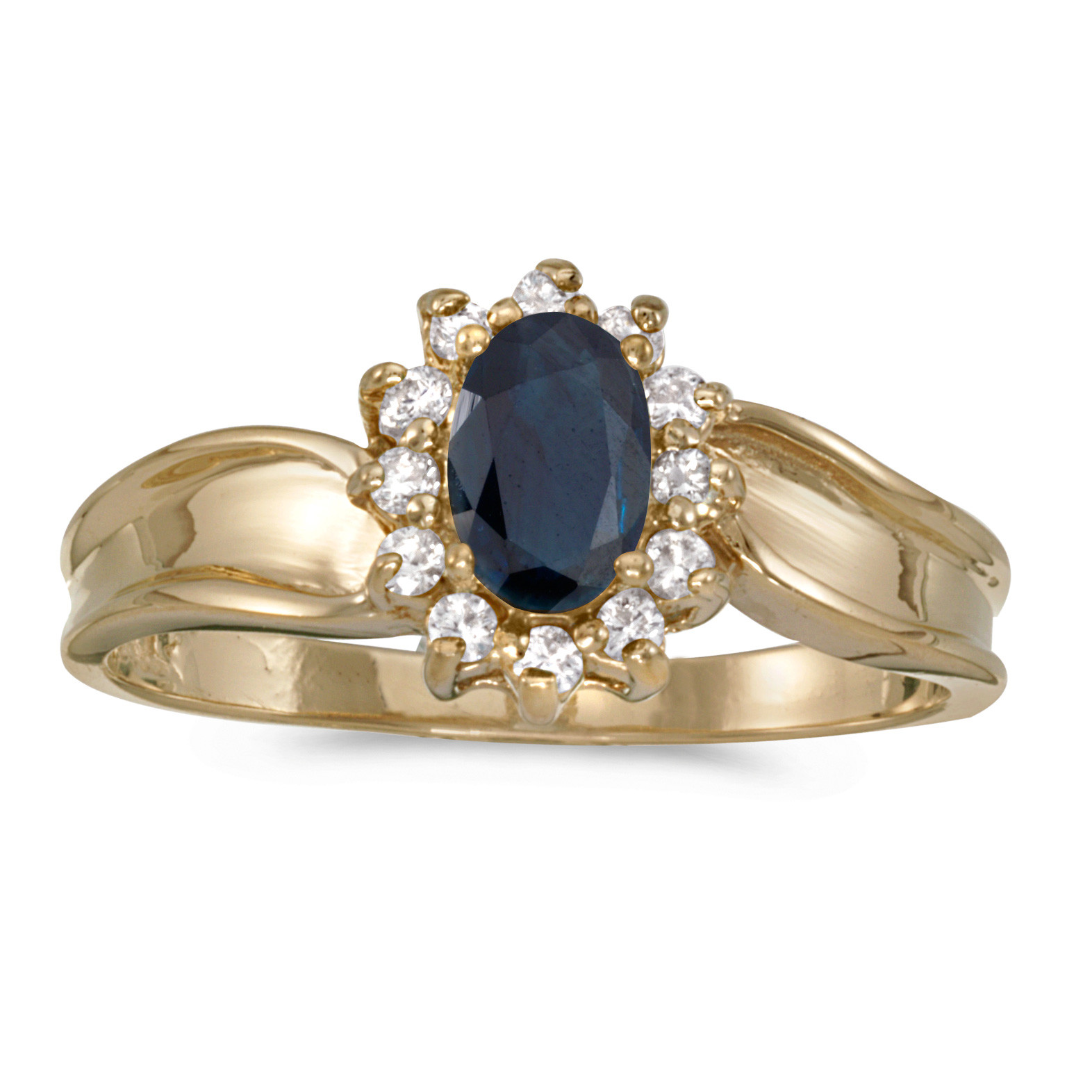 Diamond Rings At Walmart
 Direct Jewelry 10k Yellow Gold Oval Sapphire And Diamond