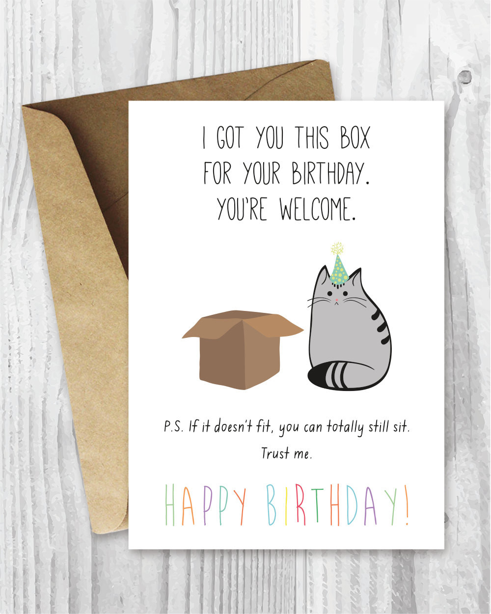 Digital Birthday Cards
 Birthday Card Printable Happy Birthday Cat Digital Card