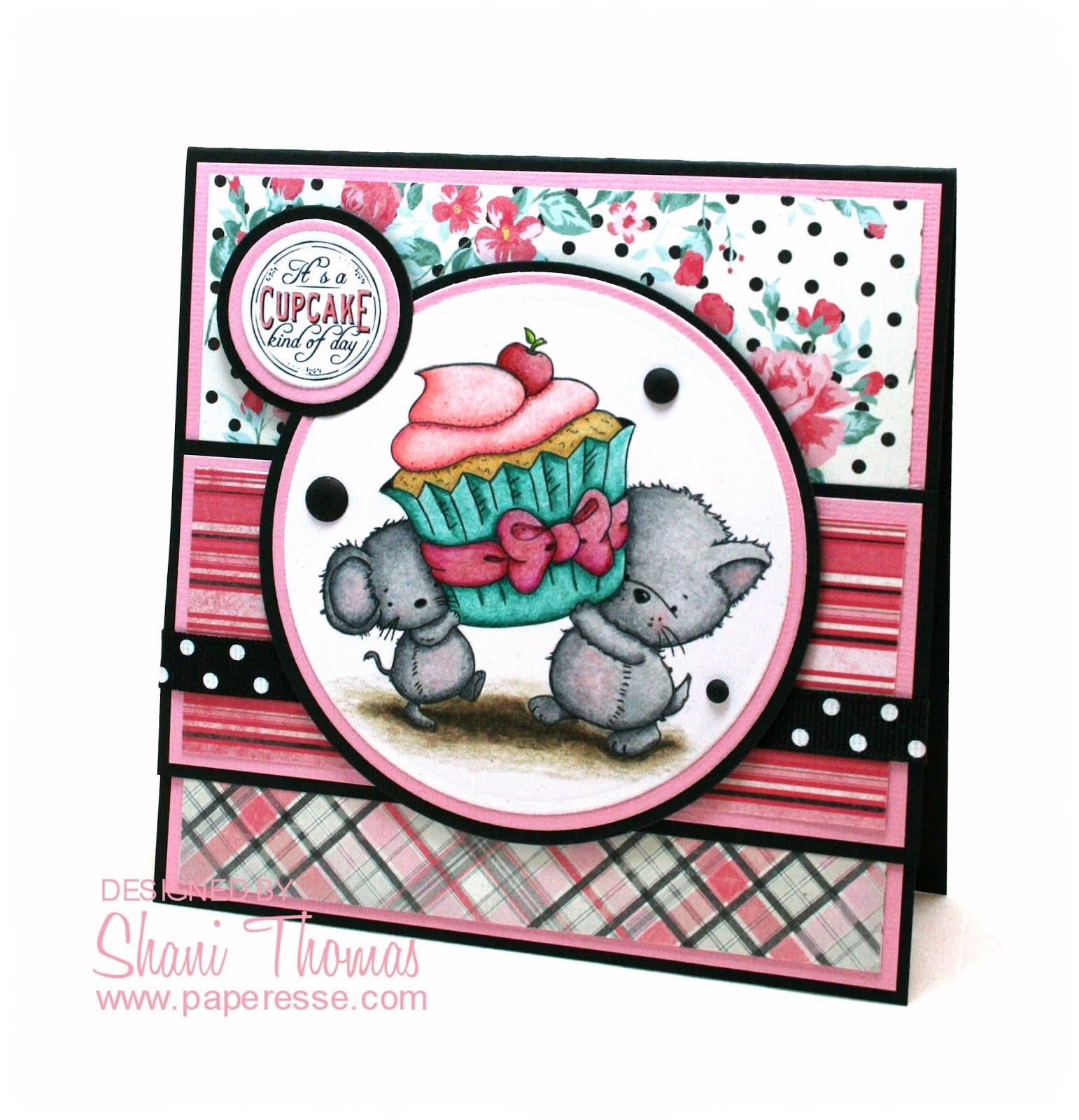 Digital Birthday Cards
 Paperesse Free Cupcake digital stamp birthday card