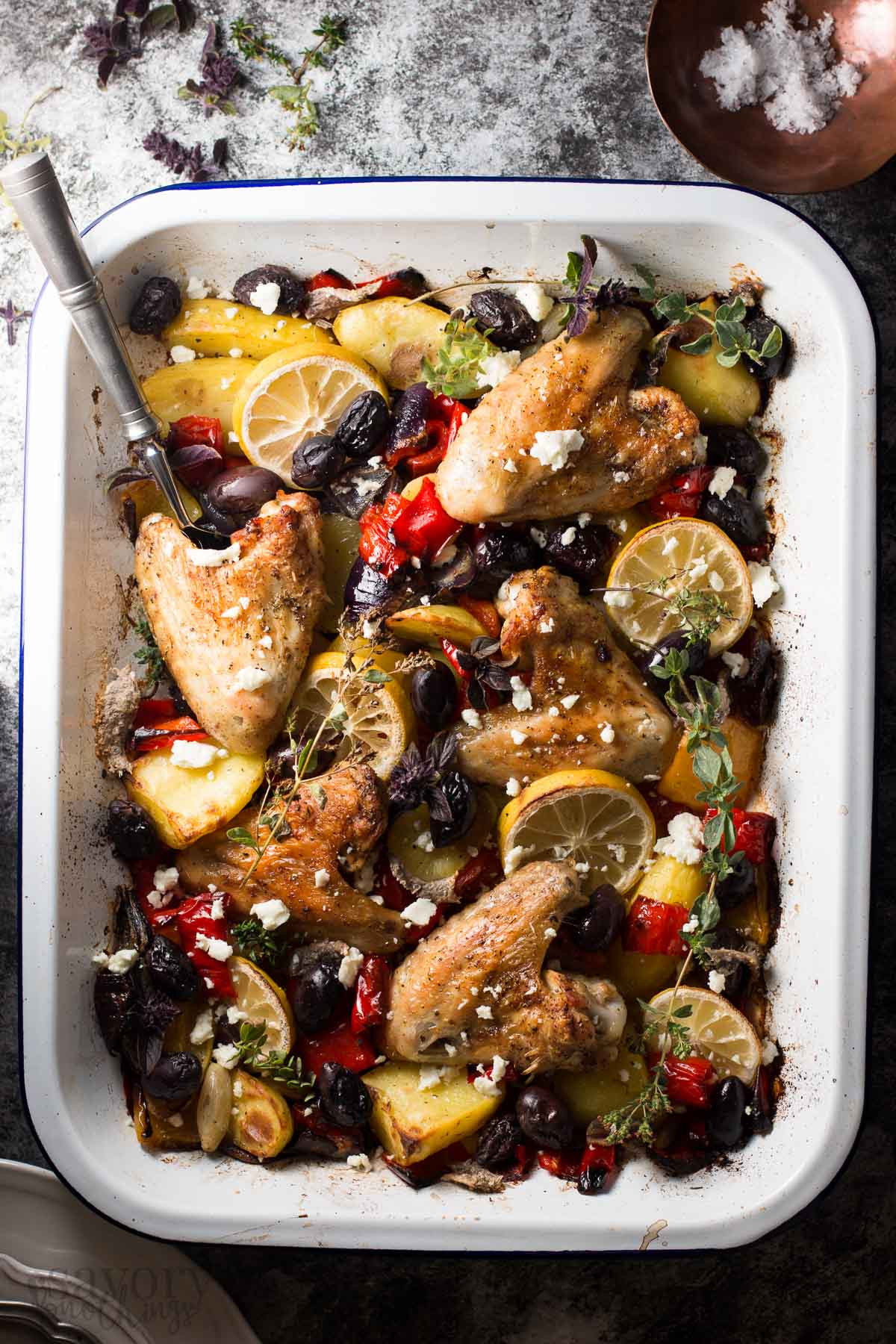 Dinner Ideas For One
 e Sheet Pan Greek Style Easy Baked Chicken Dinner