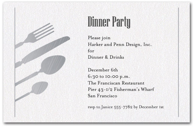 Dinner Party Invitation Ideas
 Birthday Dinner Party Invitation Wording