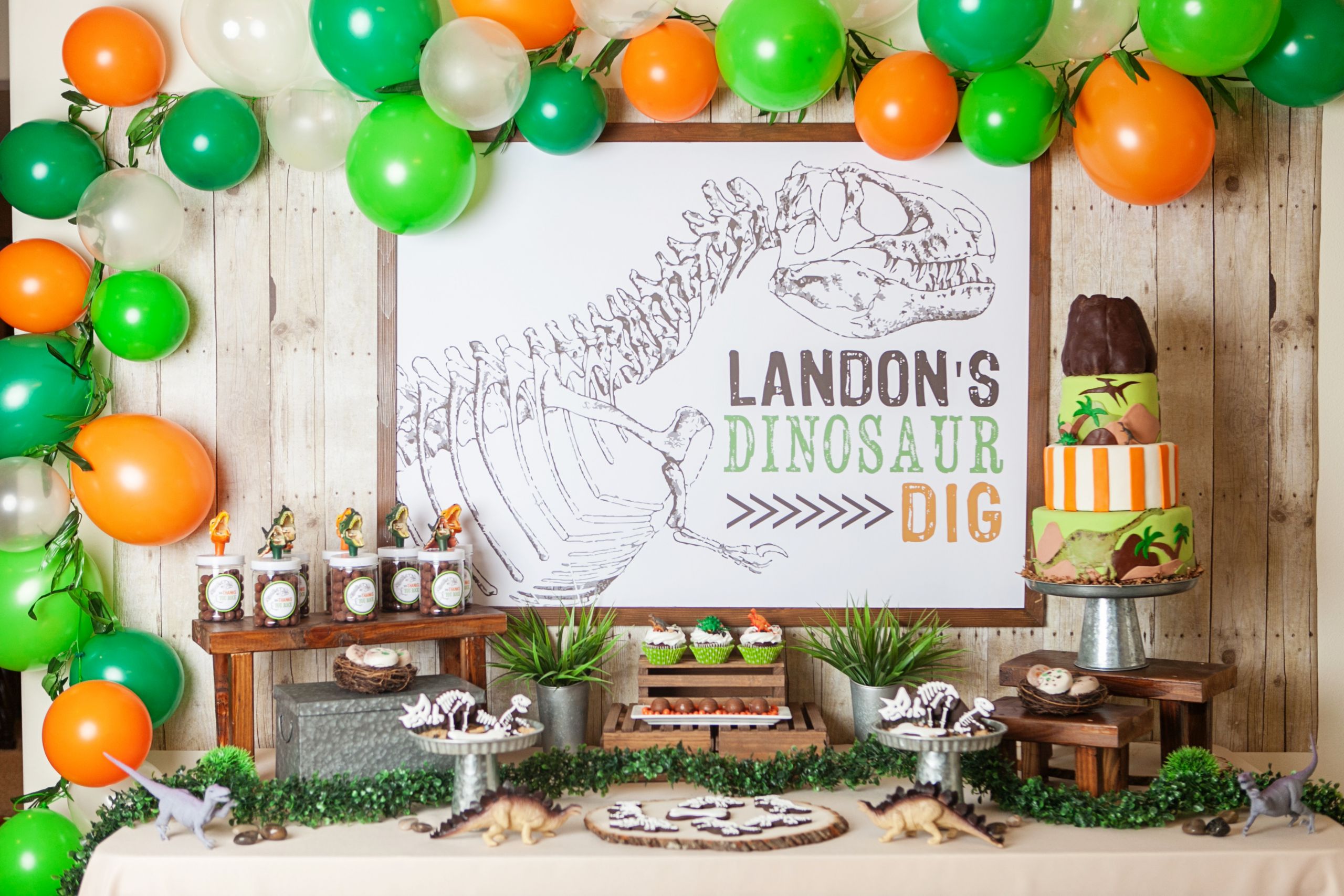 Dinosaur Birthday Party Decorations
 Dinosaur Birthday Party and Prehistoric Excavation