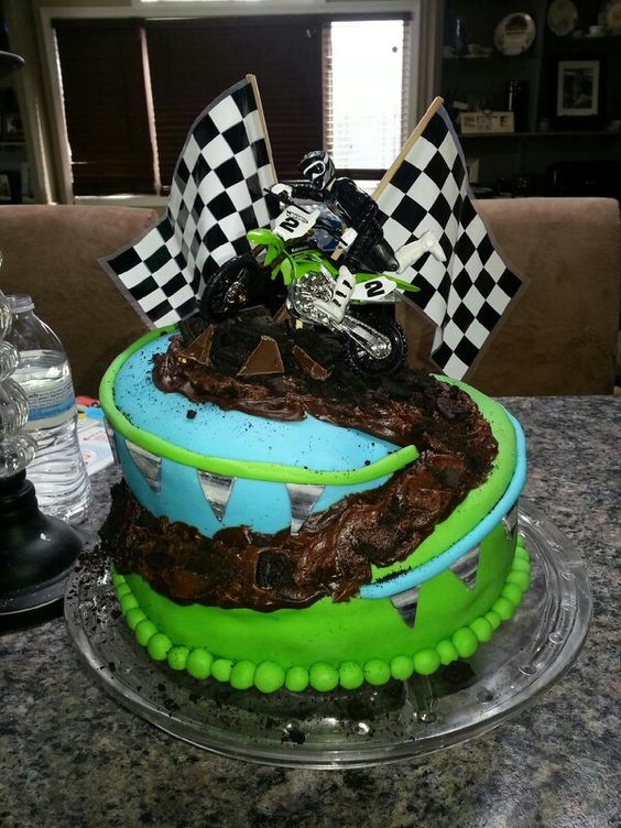 Dirt Bike Birthday Cake
 Dirt bike cake My Cakes Pinterest