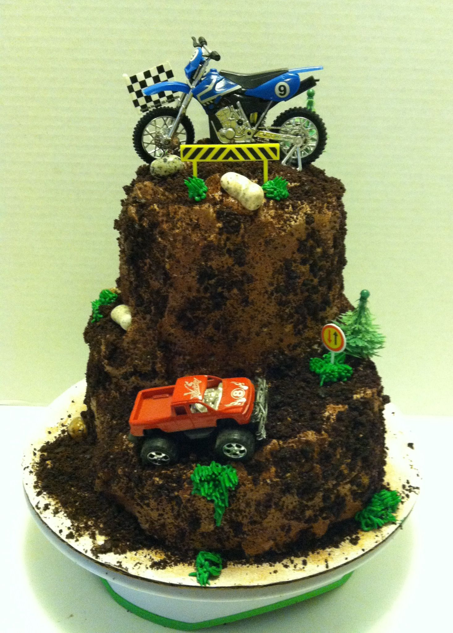 Dirt Bike Birthday Cake
 Dirt bike and monster truck theme cake