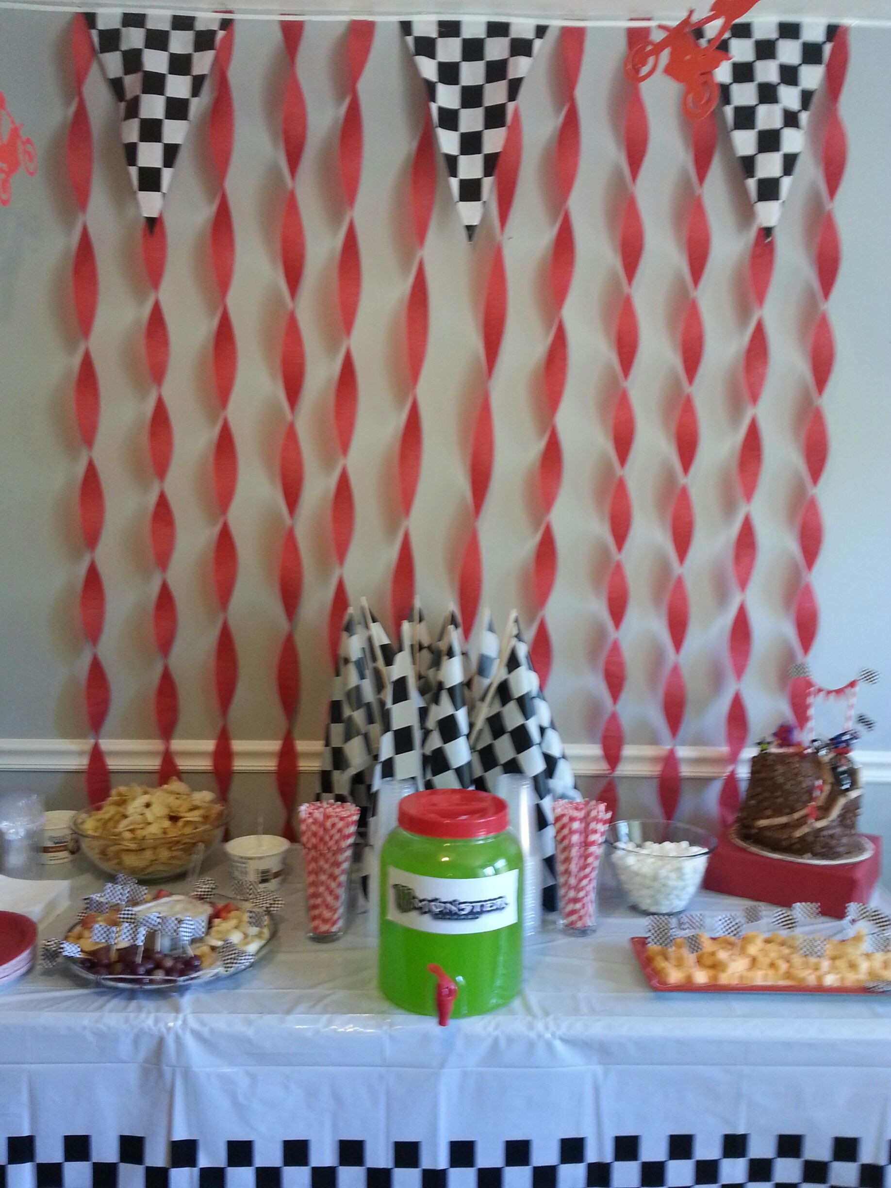 Dirt Bike Birthday Decorations
 Motocross Birthday Party Refueling Station