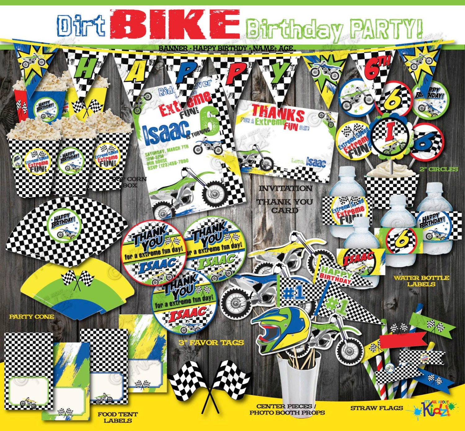 Dirt Bike Birthday Decorations
 sale Dirt Bike Birthday PackageDirt Bike Party Package