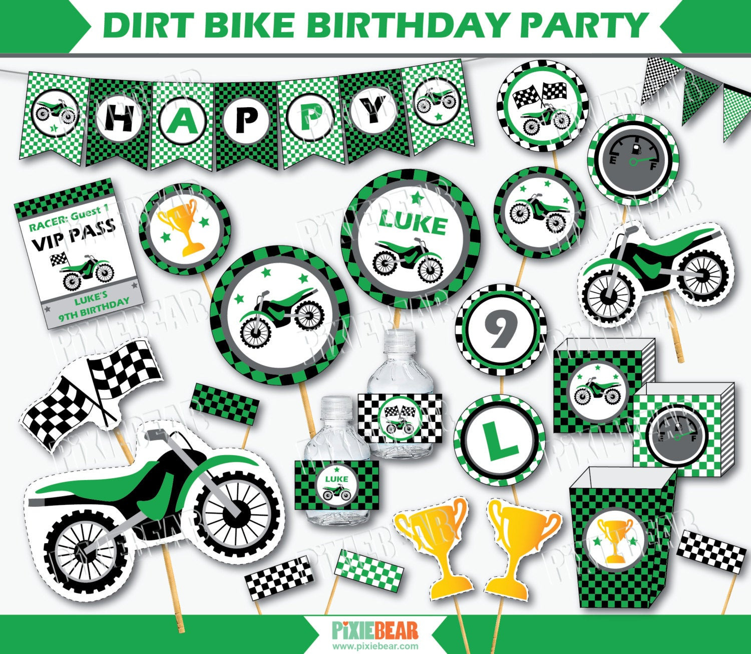 Dirt Bike Birthday Decorations
 Dirt Bike Birthday Motocross Party Motorcycle Party