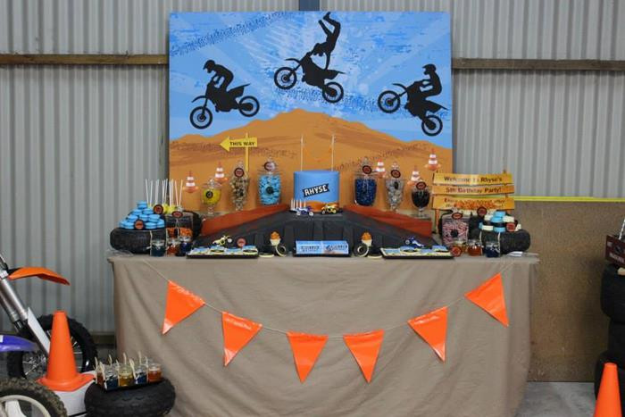 Dirt Bike Birthday Decorations
 Kara s Party Ideas Dirt Bike Birthday Party Planning Ideas