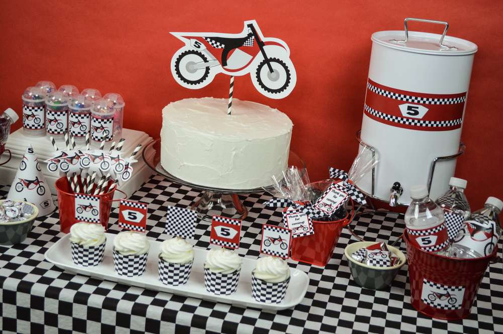 Dirt Bike Birthday Decorations
 Motorcycle MX Dirt Bike Birthday Party Ideas