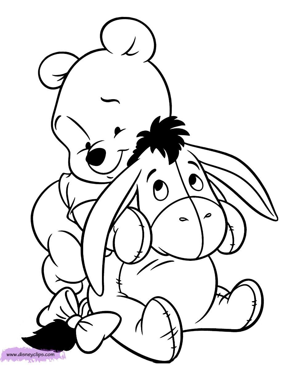 Disney Baby Coloring Pages
 Disney Baby Winnie the Pooh Coloring Pages