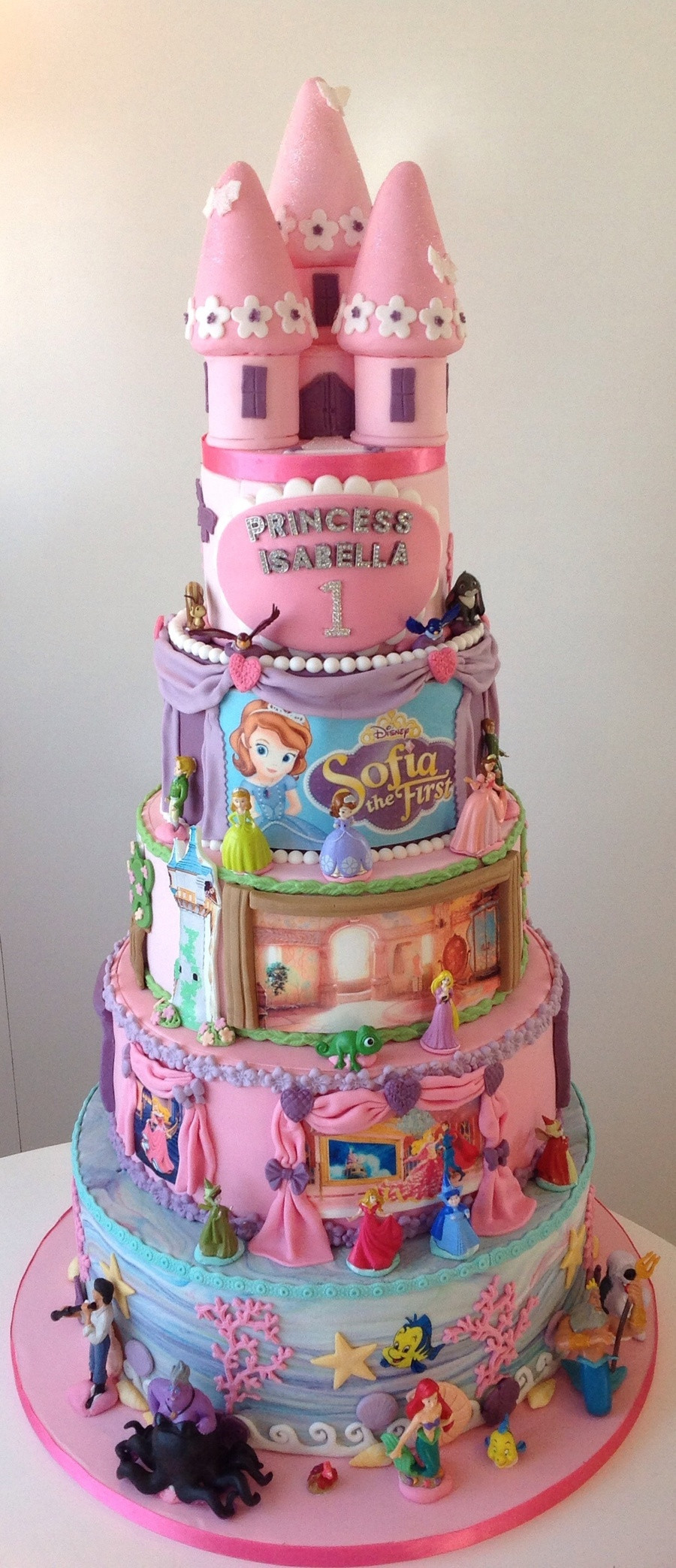 Disney Birthday Cake
 Disney Princess 1St Birthday Cake CakeCentral