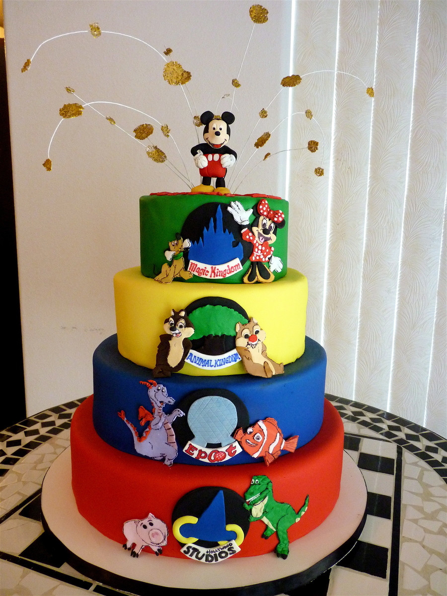 Disney Birthday Cake
 Walt Disney World Four Parks CakeCentral