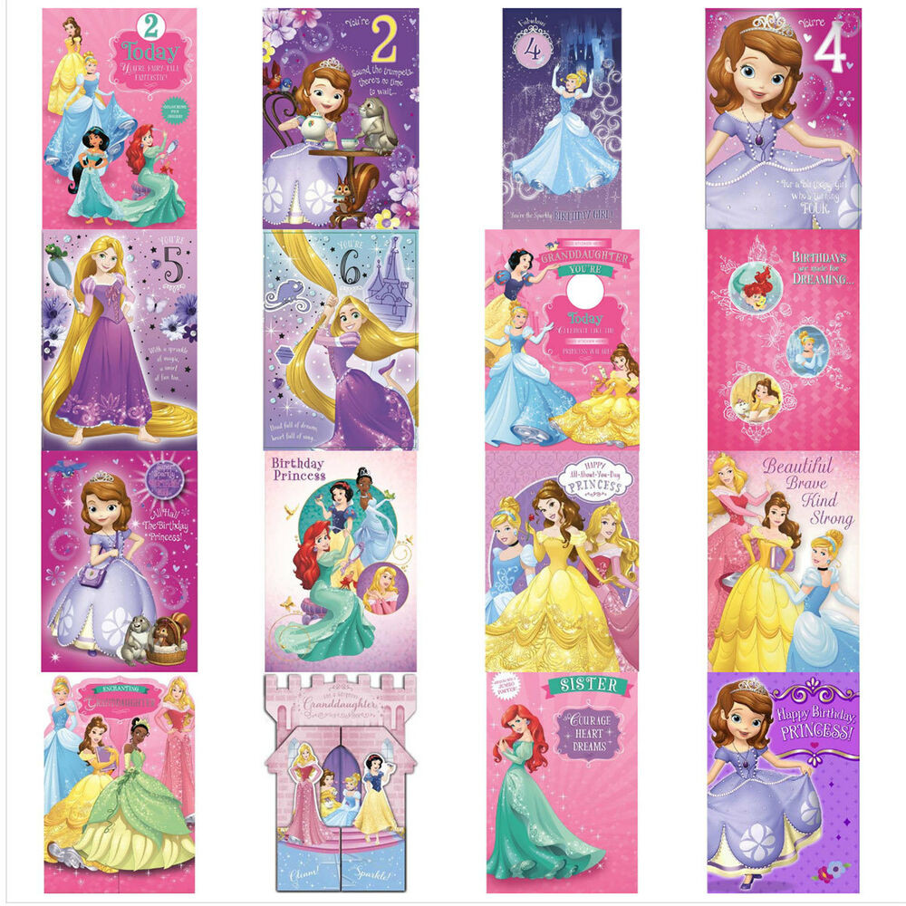 Disney Birthday Cards
 Disney Princess Birthday Cards Assorted