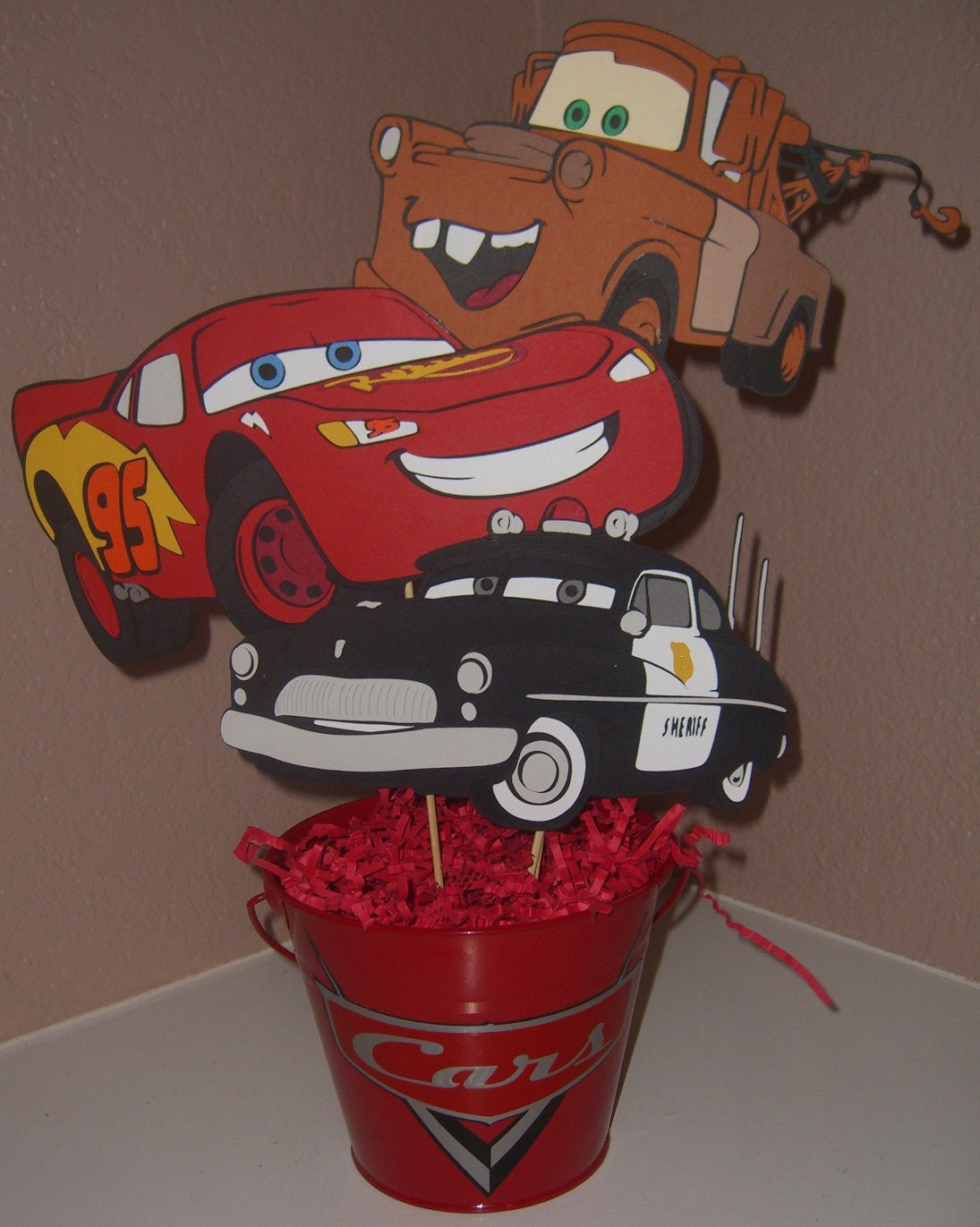 Disney Cars Birthday Decorations
 Disney Cars Centerpiece Party Decoration