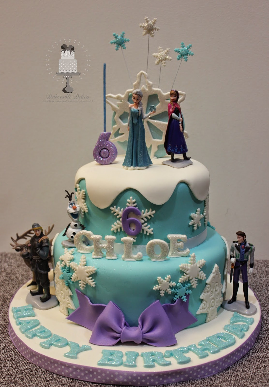 Disney Frozen Birthday Cake
 Delectable Delites Frozen cake for Chole s 6th birthday