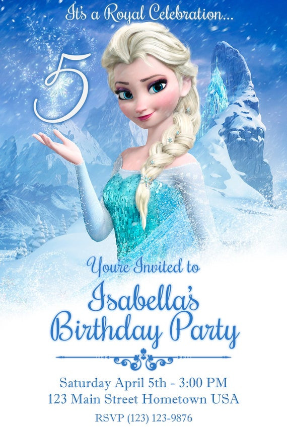 Disney Frozen Birthday Invitations
 Custom Frozen Birthday Invitation by JMGCreativeDesign on Etsy