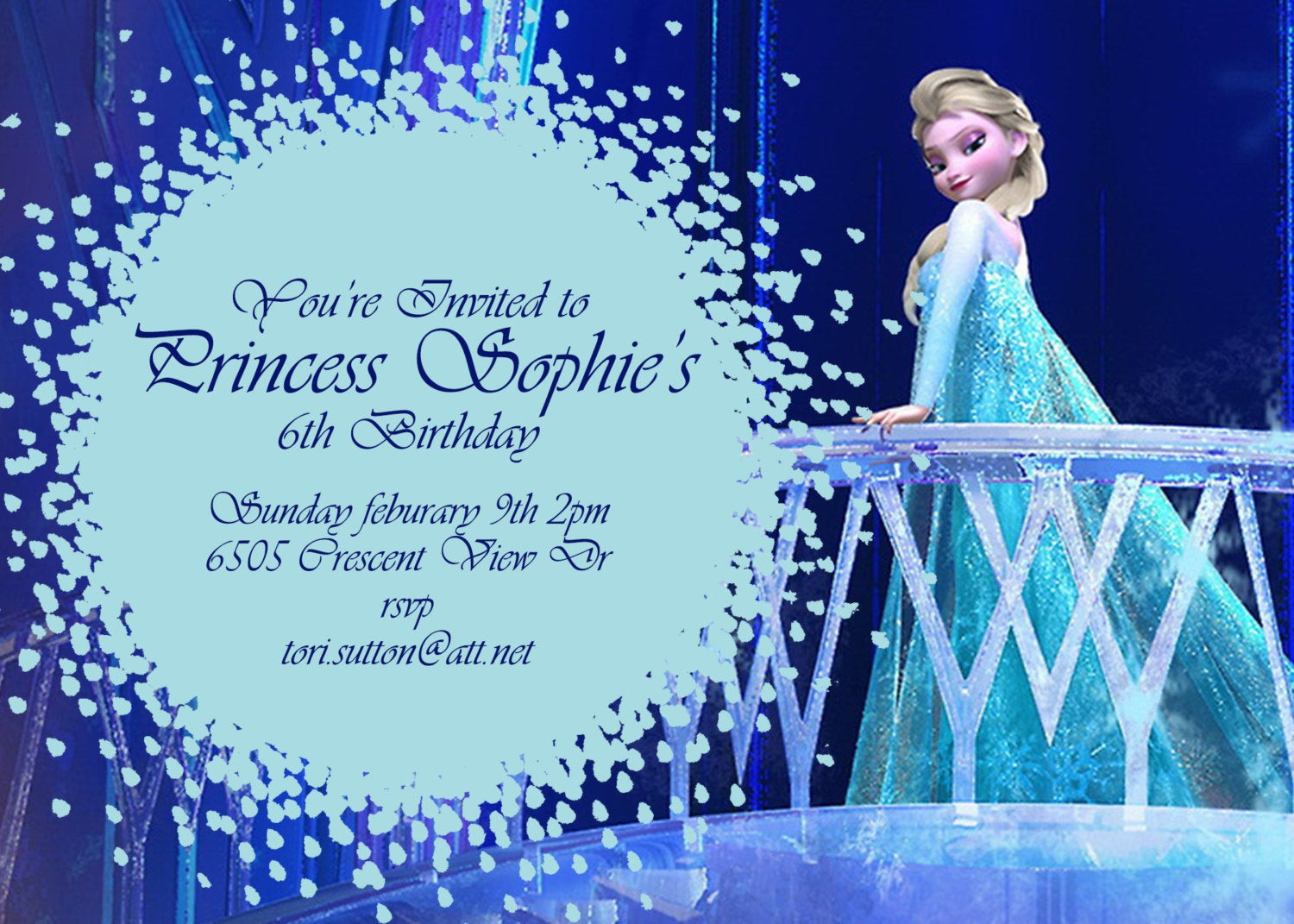 Disney Frozen Birthday Invitations
 Items similar to Frozen birthday invitation Disney s