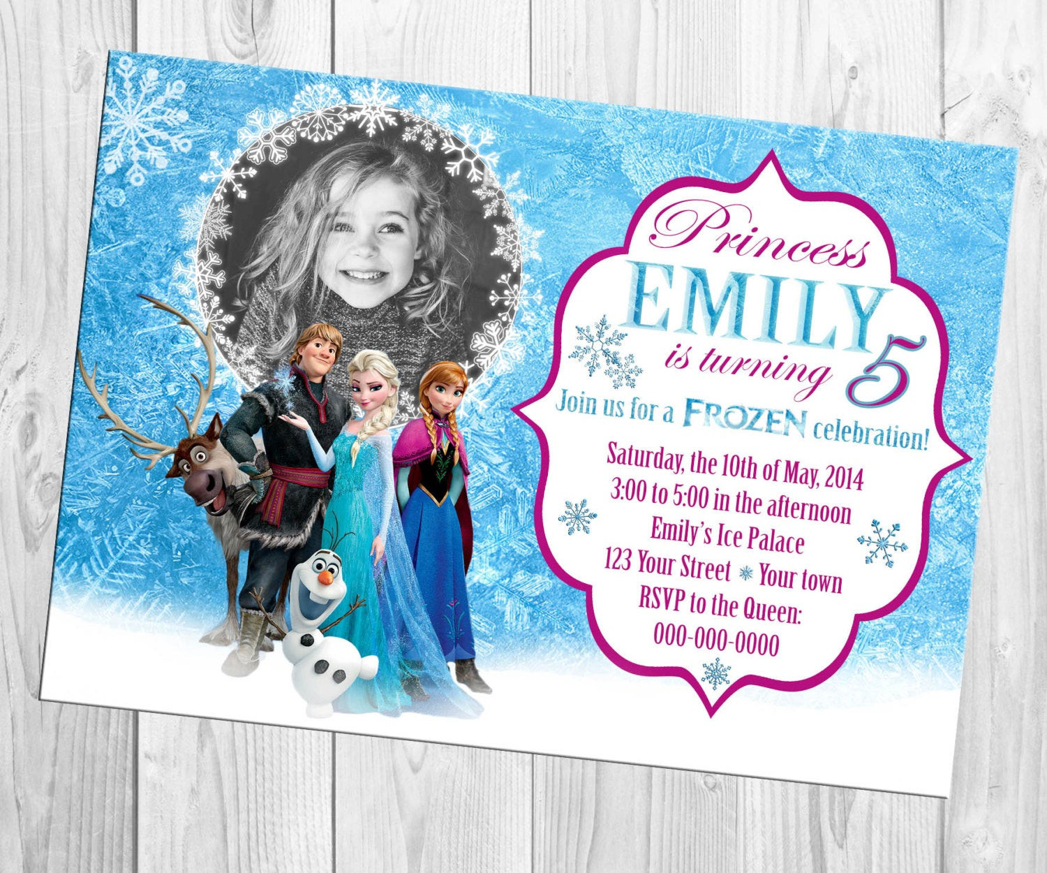 Disney Frozen Birthday Invitations
 Disney Frozen Birthday Invitation