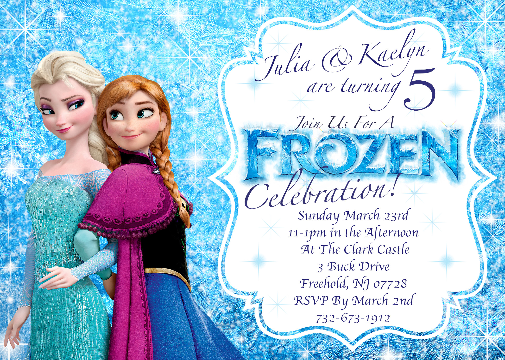 Disney Frozen Birthday Invitations
 Disney’s Frozen Winter Birthday Invitation – Printable