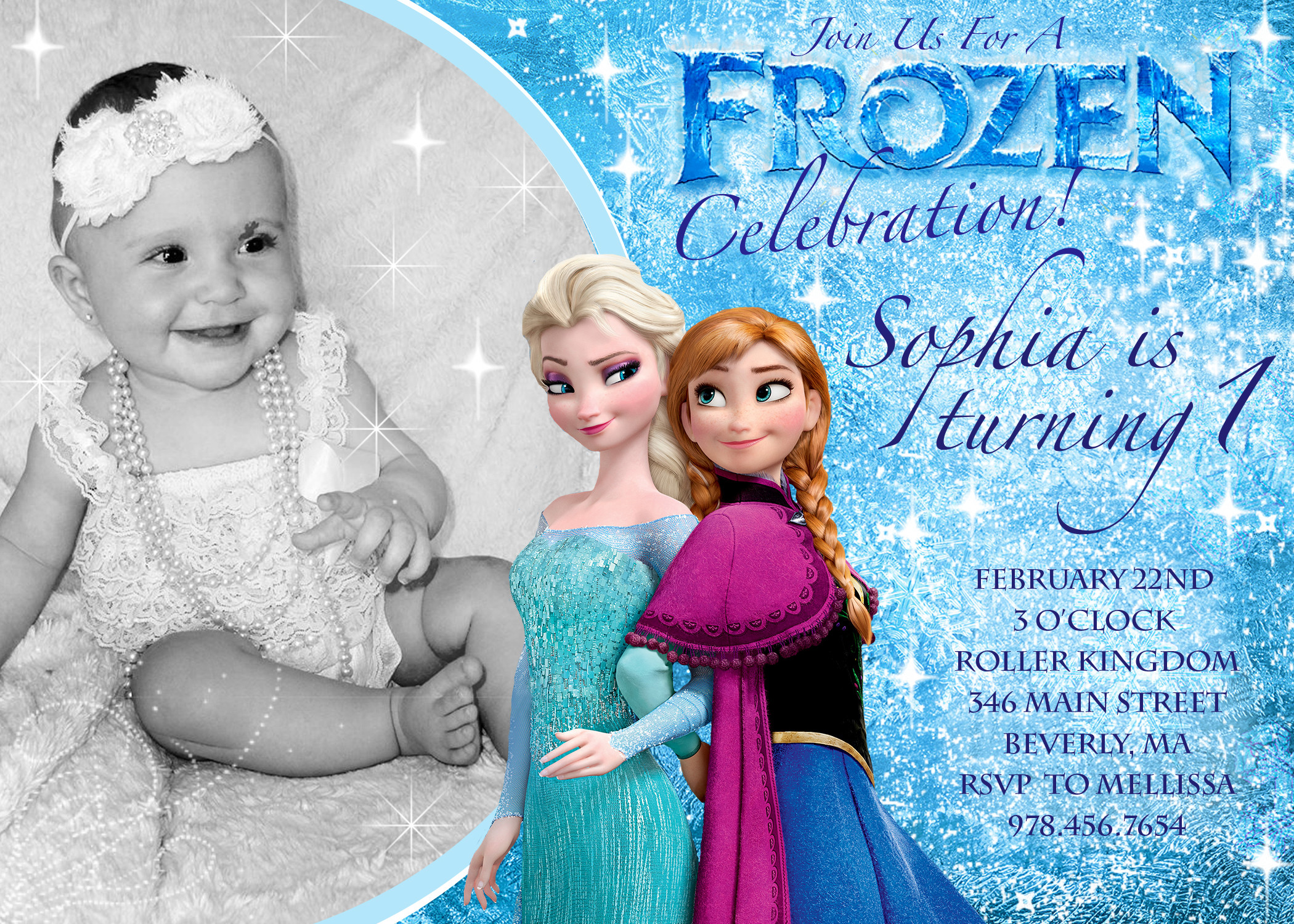 Disney Frozen Birthday Invitations
 CustomPartyDecor