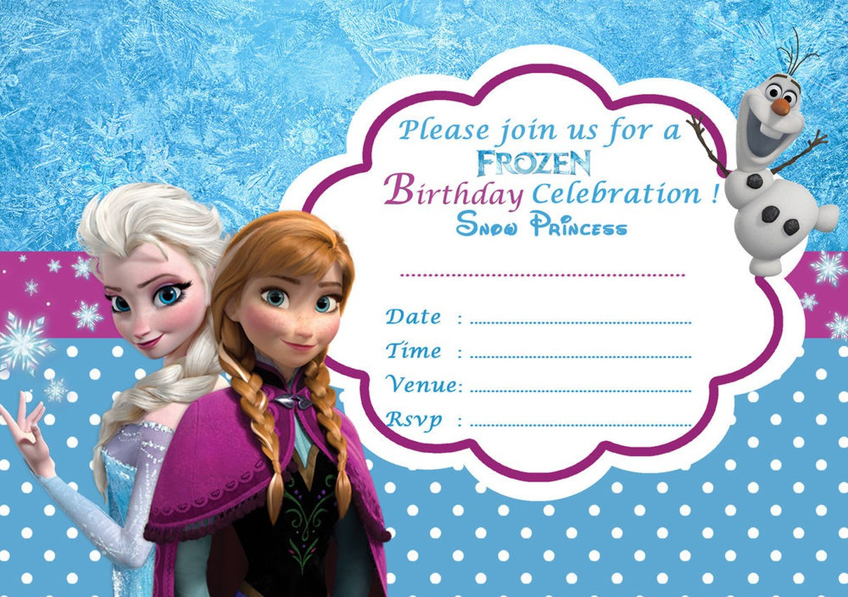 Disney Frozen Birthday Invitations
 Frozen Free Printable Invitation Templates