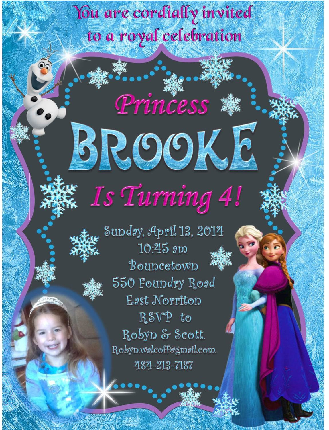 Disney Frozen Birthday Invitations
 Frozen Invitation Disney Frozen Birthday Invitation