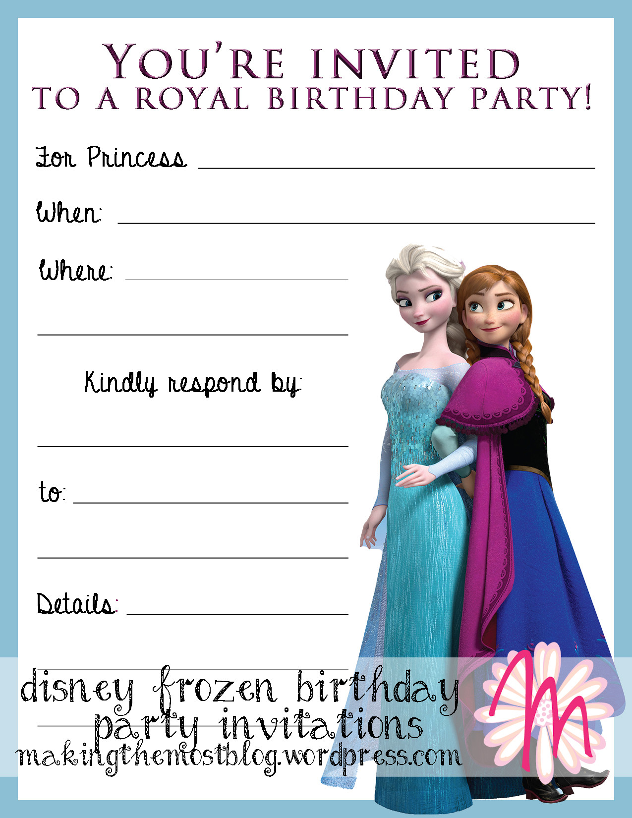 Disney Frozen Birthday Invitations
 301 Moved Permanently