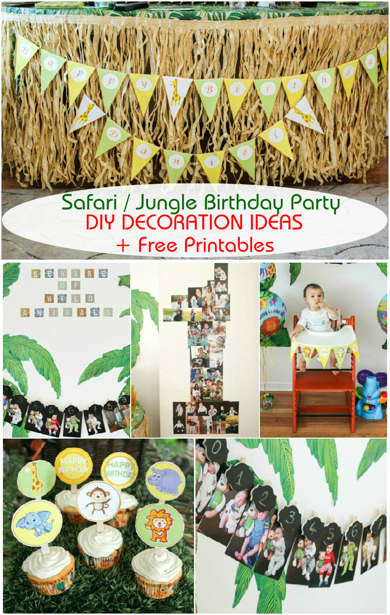 Diy 1st Birthday Decorations
 Safari Jungle Themed First Birthday Party Part III – DIY