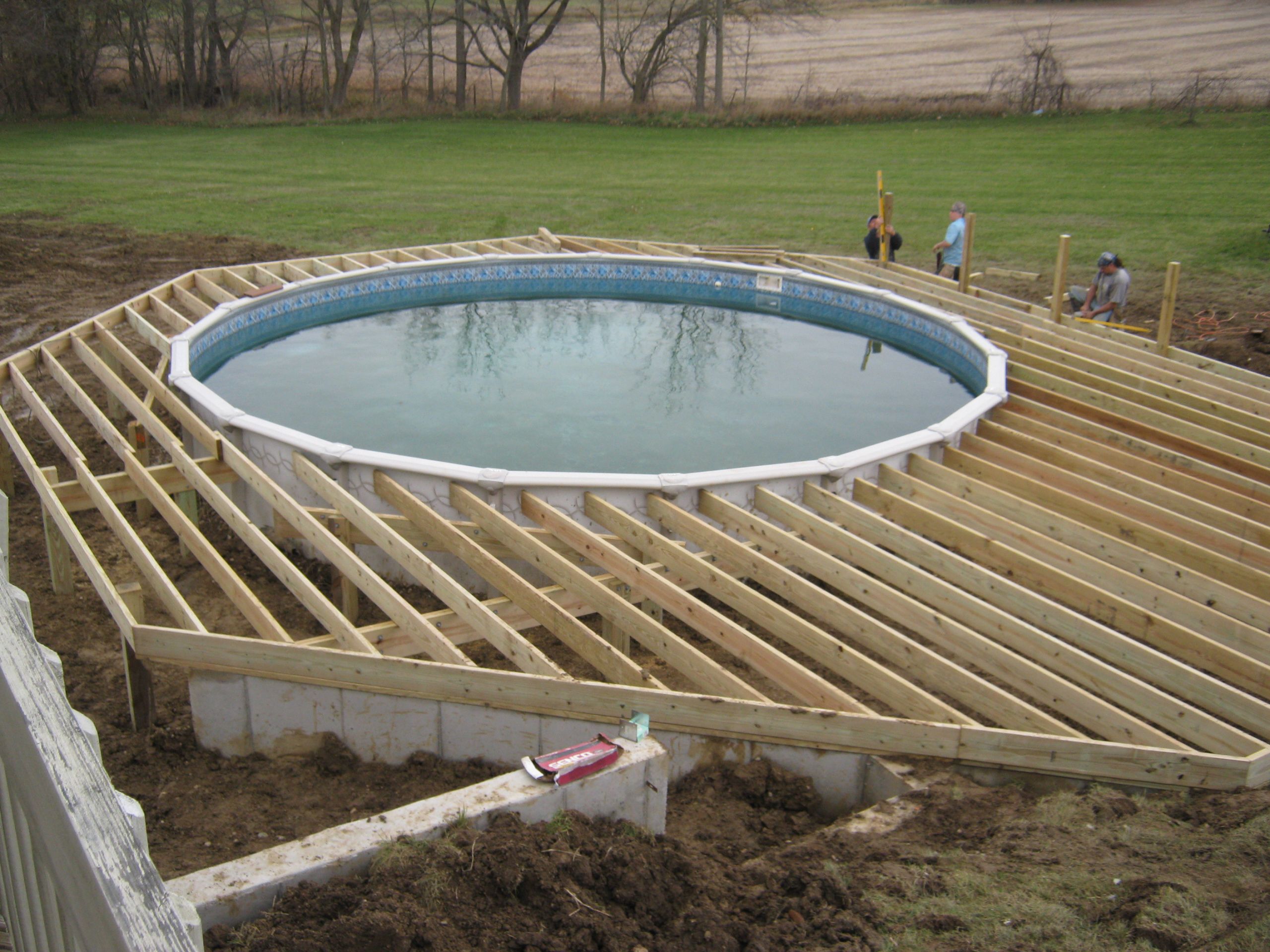 Diy Above Ground Pool Deck
 Columbia City house now connected to pool with new decks