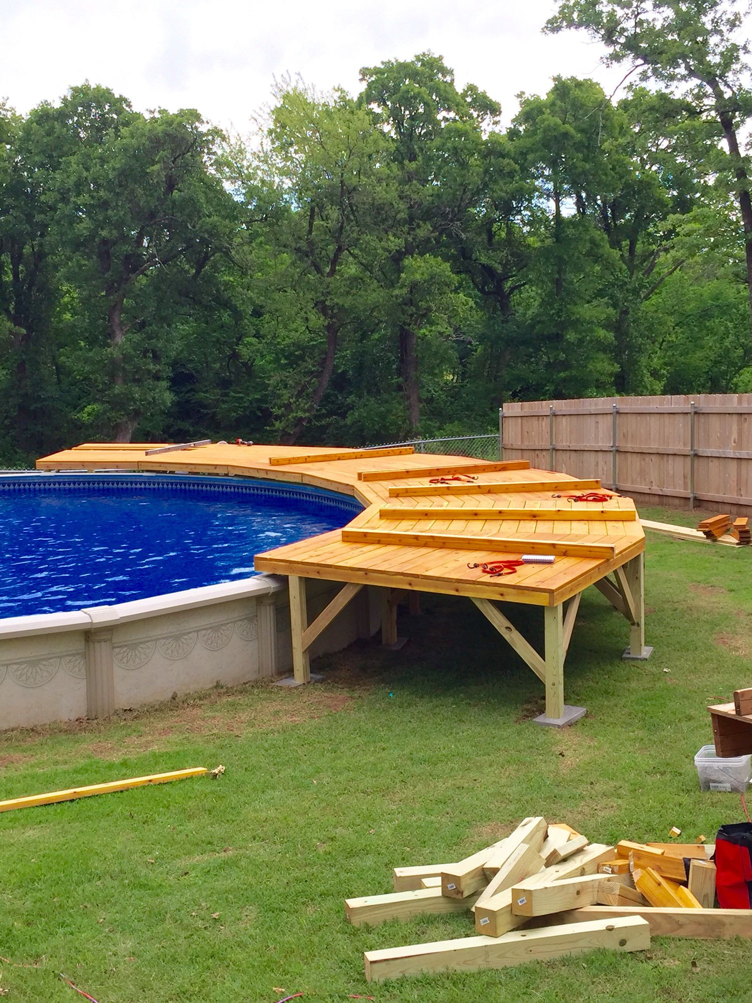 Diy Above Ground Pool Deck
 Getting it started