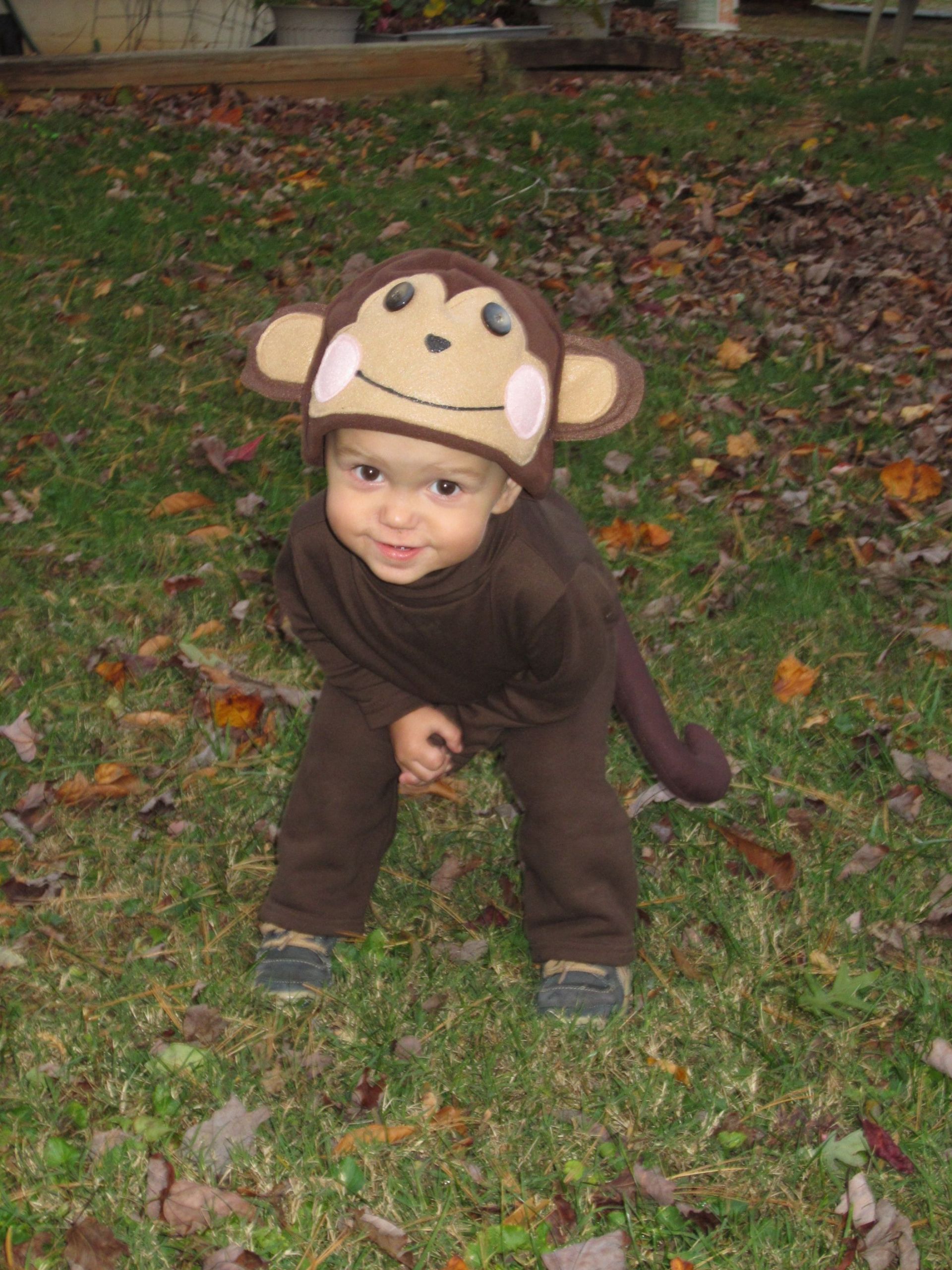 DIY Animal Costumes For Kids
 DIY monkey costume with sweatpants turtleneck and