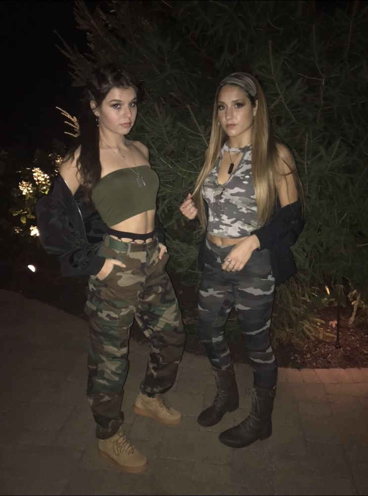 DIY Army Girl Costume
 Army girls Halloween costume camo Hey guys Check this out