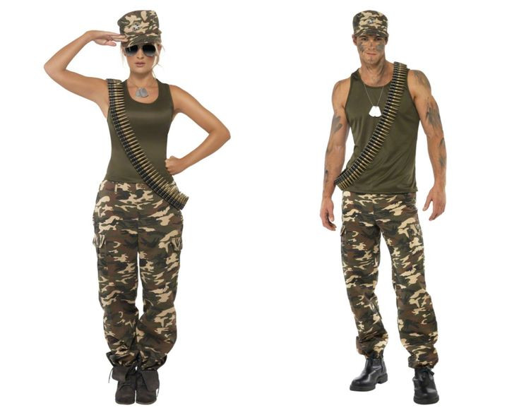 DIY Army Girl Costume
 G I Joe and G I Jane