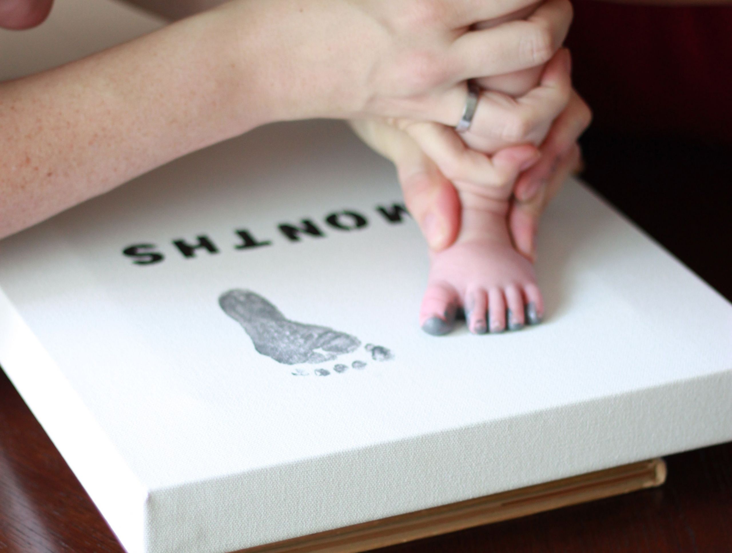 Diy Baby Footprint
 canvas foot prints DIY Crafty Pinterest