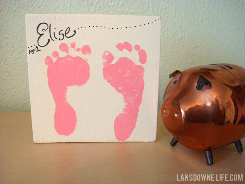 Diy Baby Footprint
 Baby footprints keepsake painting Lansdowne Life