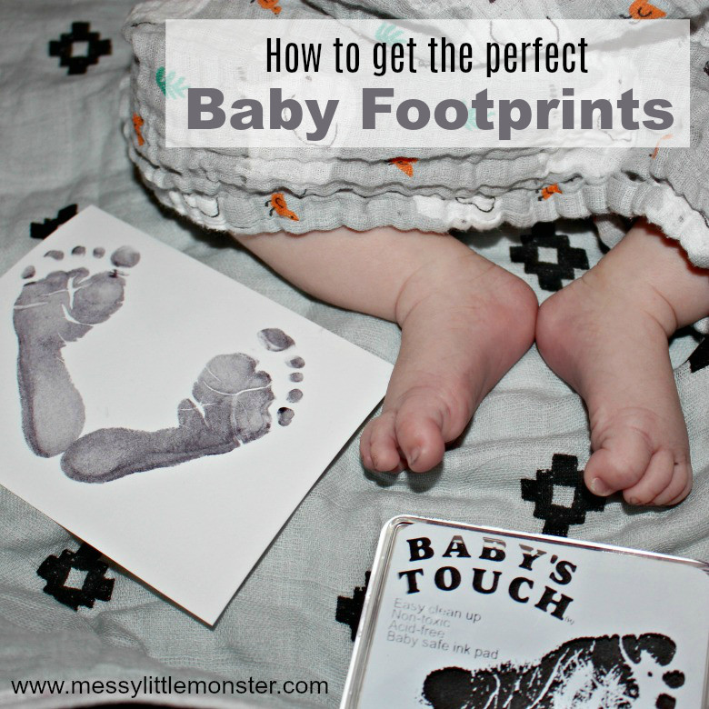 Diy Baby Footprint
 How to Make Baby Footprints Messy Little Monster