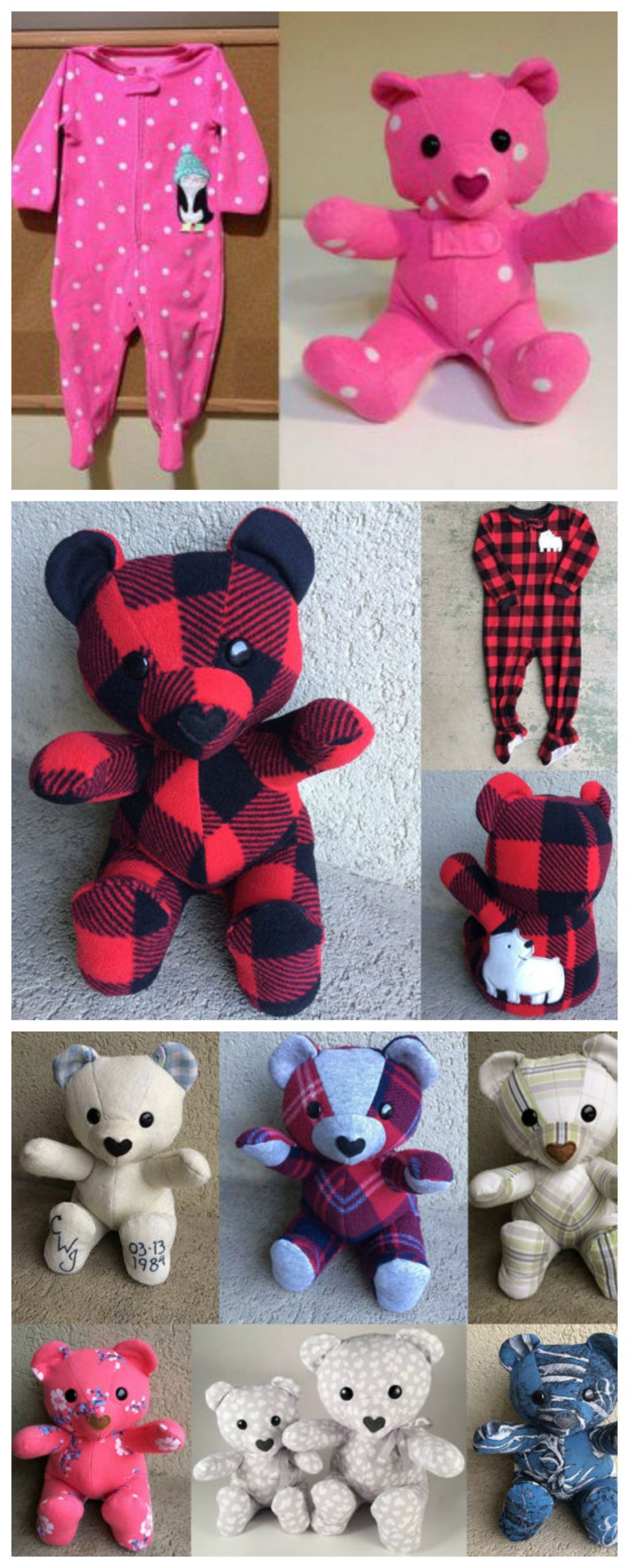 DIY Baby Keepsakes
 DIY Keepsake Memory Teddy Bear from Baby Clothes DIY 4 EVER