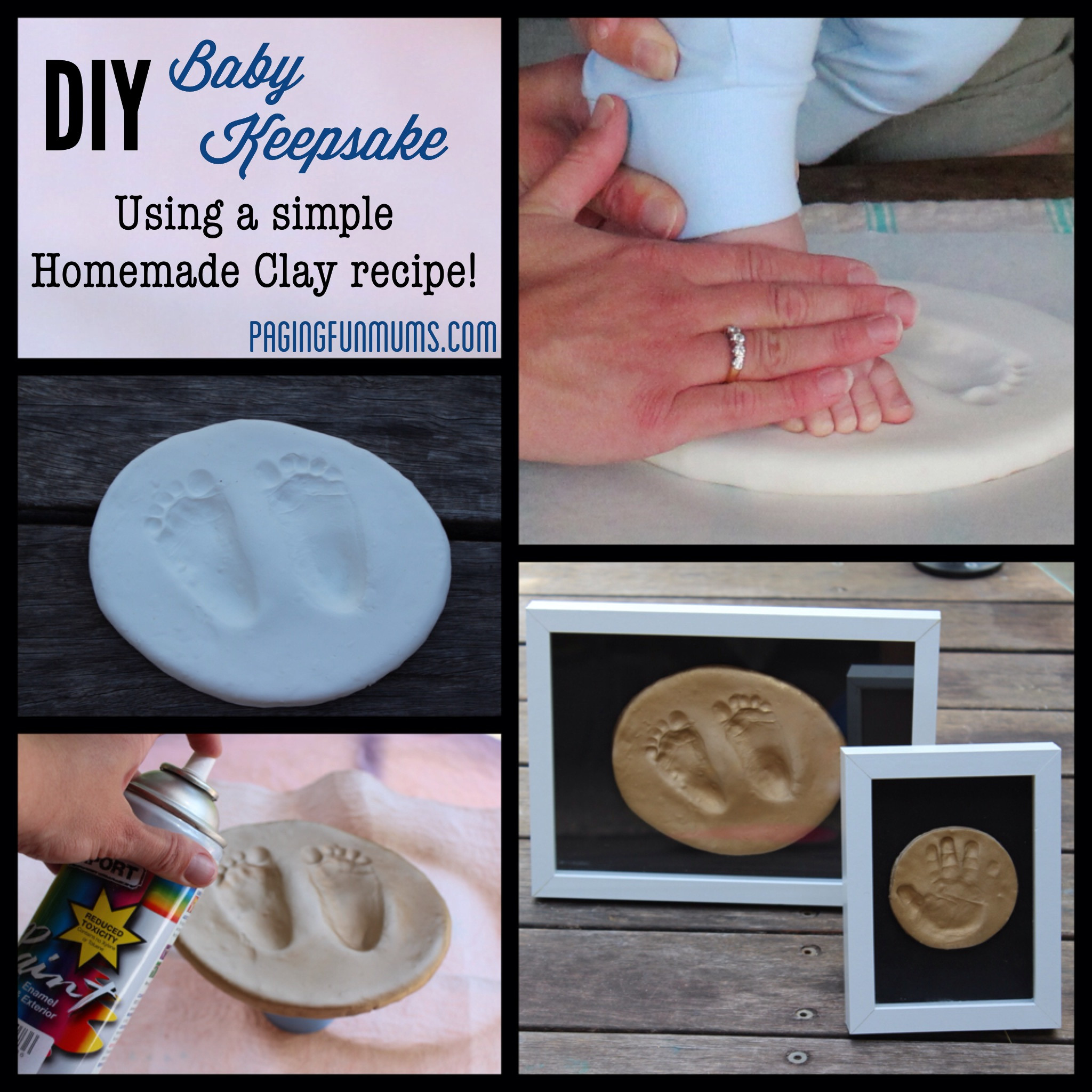 DIY Baby Keepsakes
 DIY Baby Keepsake using Homemade Clay Paging Fun Mums