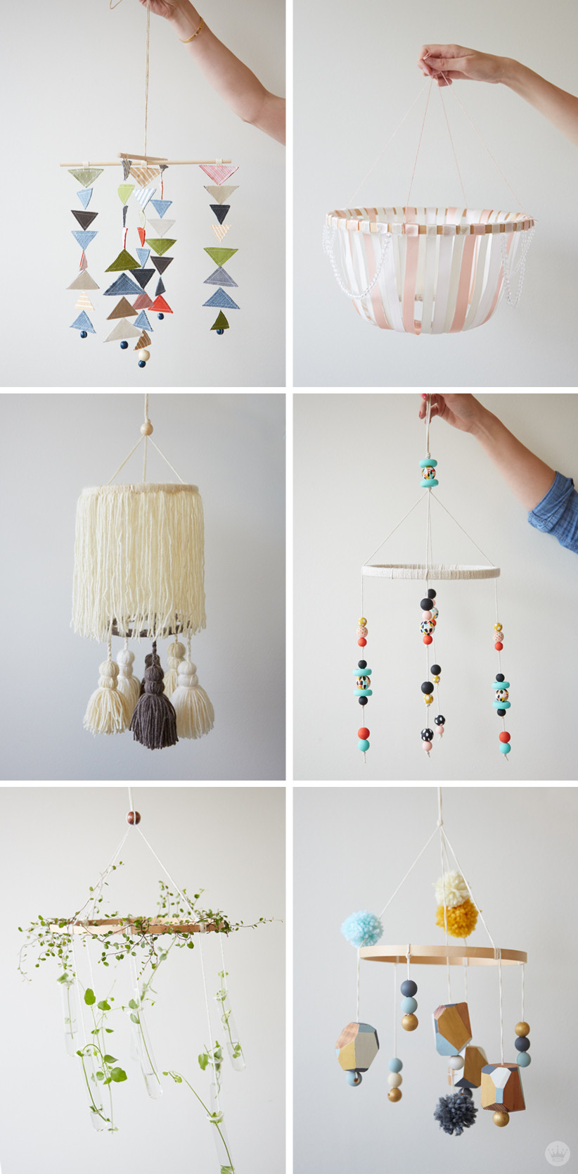 Diy Baby Mobile
 DIY Embroidery Hoop Baby Mobile Think Make