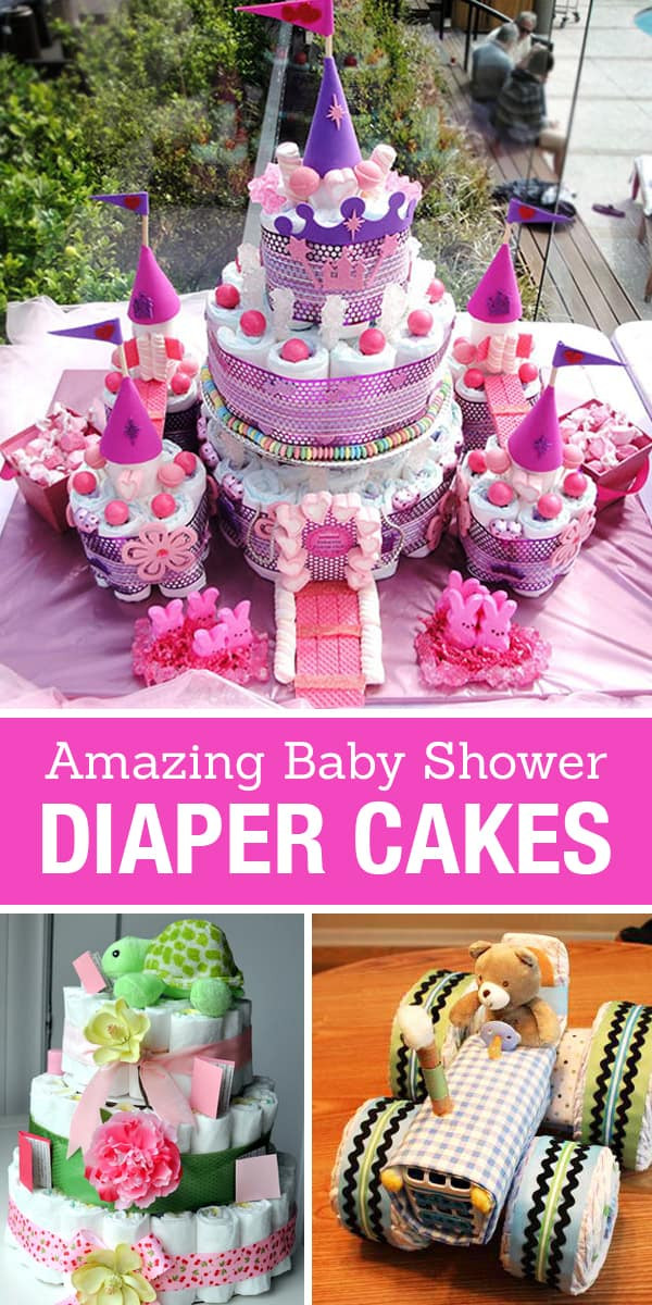 DIY Baby Shower Diaper Cakes
 15 Creative Diaper Cakes DIY Baby Shower Party Ideas