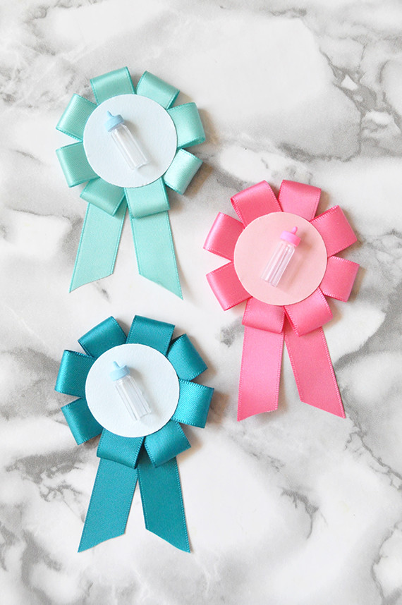 DIY Baby Shower Pins
 DIY Gender Reveal Baby Shower Pins