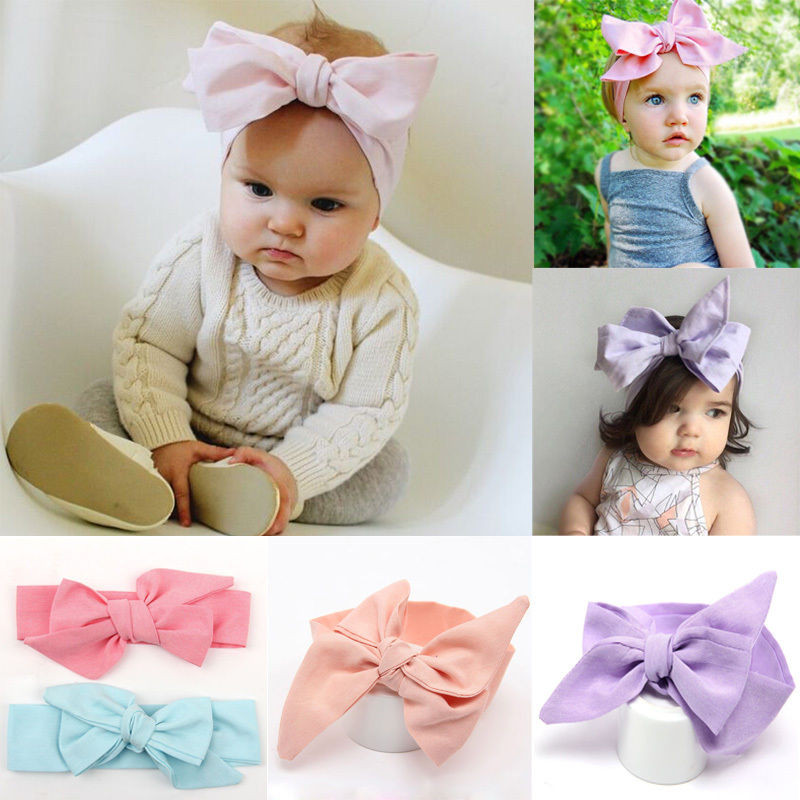 Diy Baby Turban Headband With Bow
 DIY Baby Kids Girl Turban Knot Headband Big Bow Adjustable