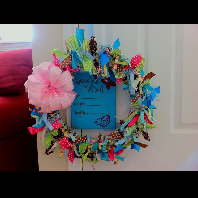 DIY Baby Wreath Hospital Door
 DIY Baby Wreath for Hospital Door I love this and want a