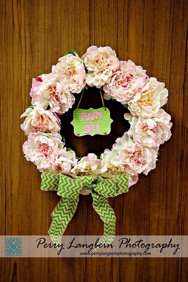 DIY Baby Wreath Hospital Door
 Door wreath for hospital Baby girl hospital wreath Diy