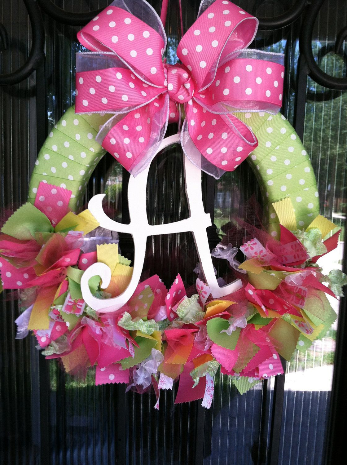 DIY Baby Wreath Hospital Door
 Baby Ribbon Wreath Nursery Hospital Door Baby Shower by