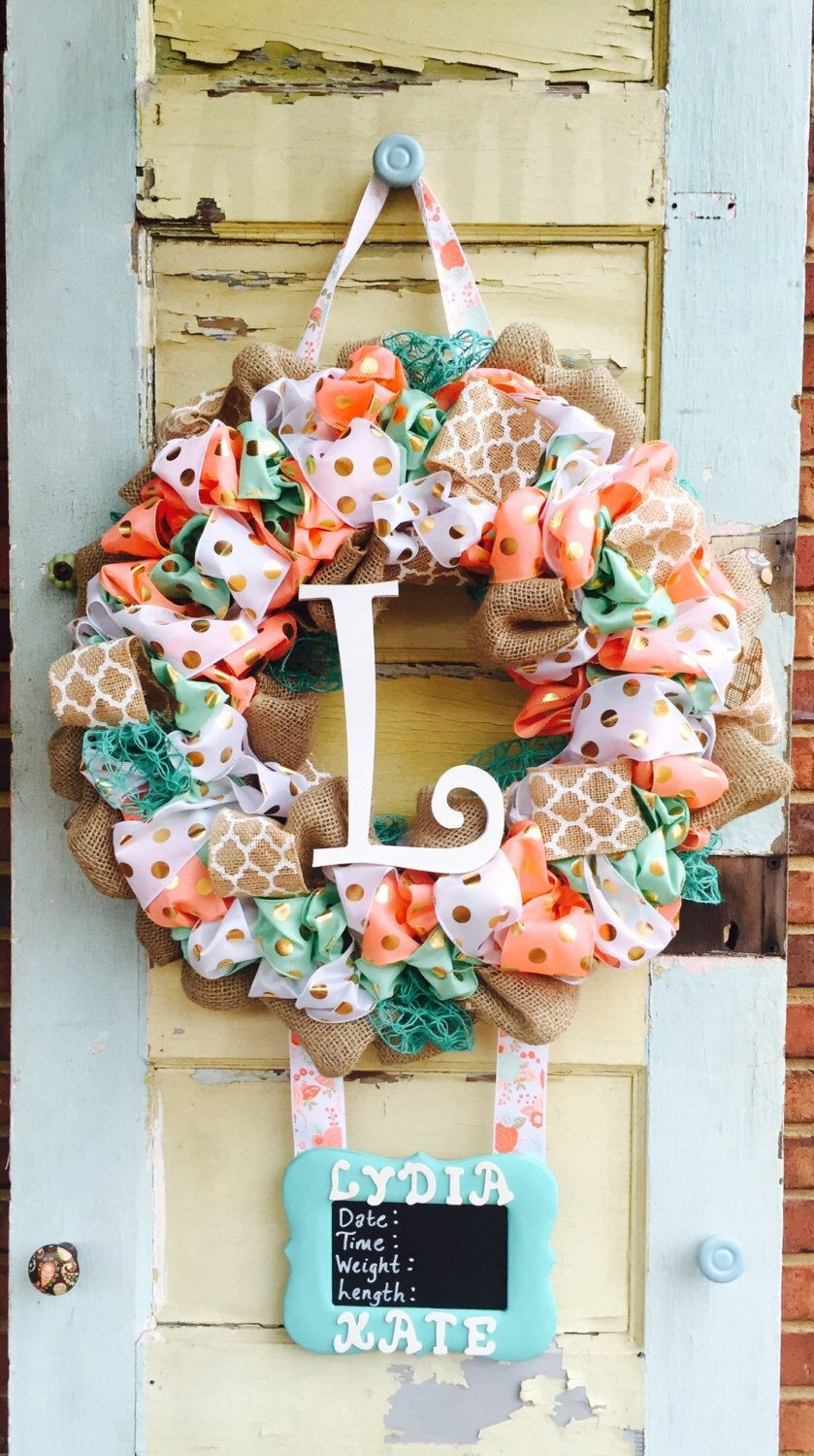 DIY Baby Wreath Hospital Door
 A personal favorite from my Etsy shop