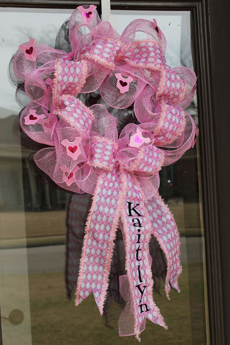 DIY Baby Wreath Hospital Door
 deco mesh baby wreaths for hospital doors Google Search