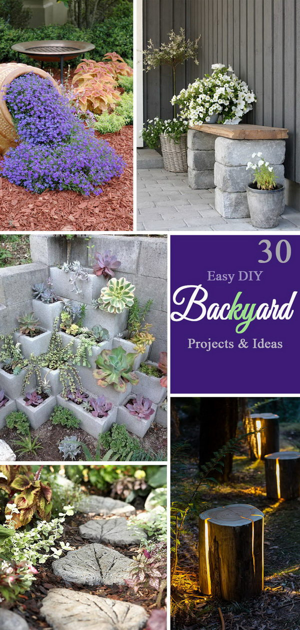 Diy Backyard Decorations
 30 Easy DIY Backyard Projects & Ideas 2017