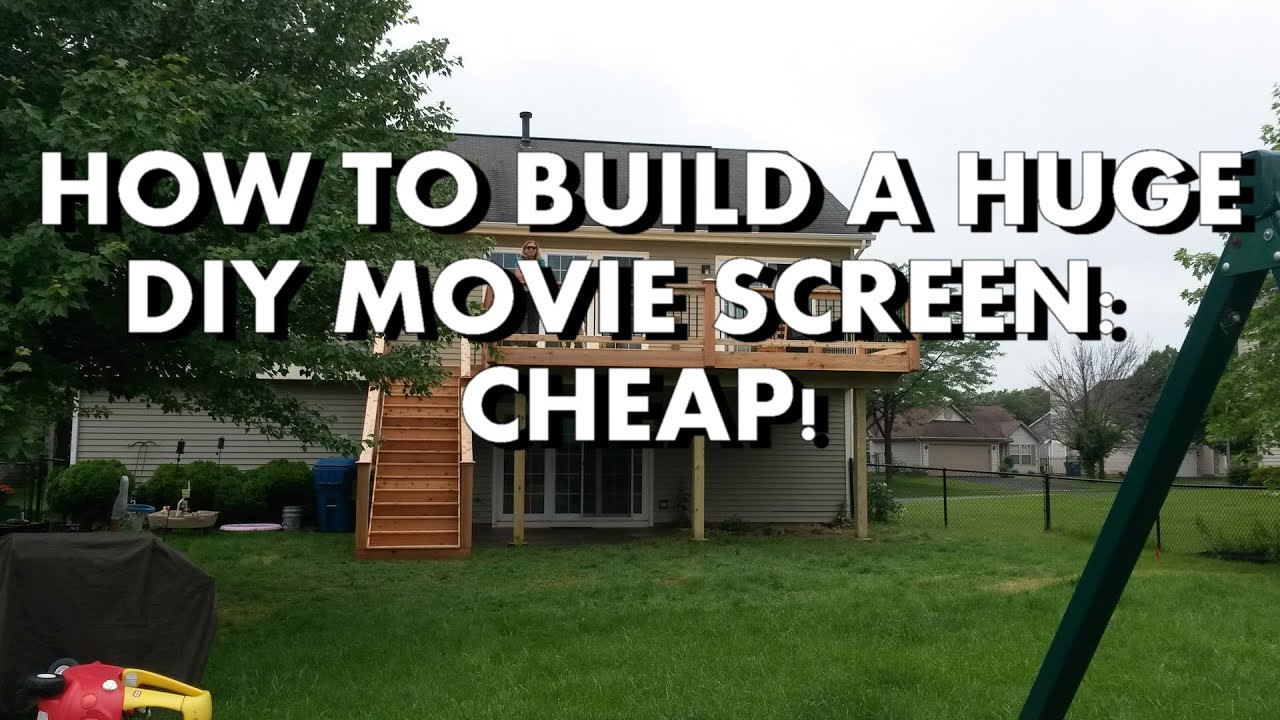 Diy Backyard Movie Screen
 DIY How to build a Huge Backyard Movie Screen Cheap