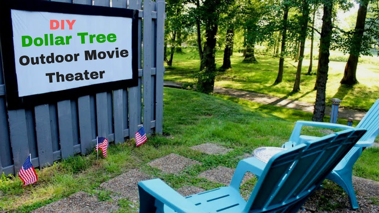Diy Backyard Movie Screen
 Dollar Tree DIY Outdoor Movie Theater